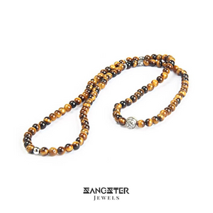 Tiger's Eye Mens Wrap Bracelet