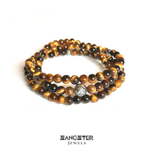 Load image into Gallery viewer, Tiger&#39;s Eye Mens Wrap Bracelet