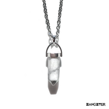 Load image into Gallery viewer, White Howlite Mens Pendant Necklace
