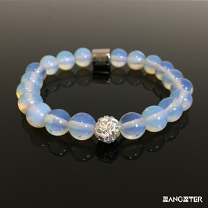 Opalite X Iridescent Crystal Womens Bracelet