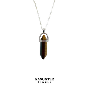 Tigers Eye Womens Pendant Necklace